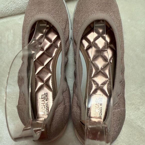 Michael Kors Upton Ballet Flats Rose Gold Size 7 - Picture 7 of 10